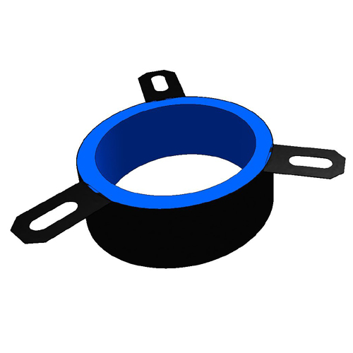 BLU Wrap Strip Collar on 1"-4" plastic pipes through floor