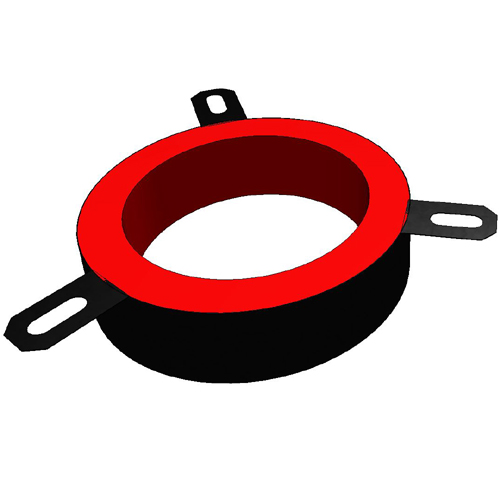 RED Wrap Strip Collar on 1"-4" plastic pipes through floor