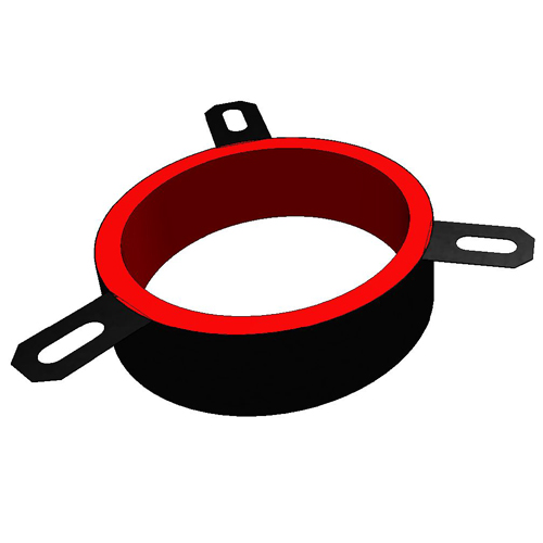 RED2 Wrap Strip Collar on 1"-4" plastic pipes through floor