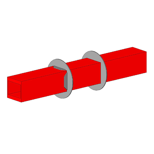 Series 33 through wall w/round plate