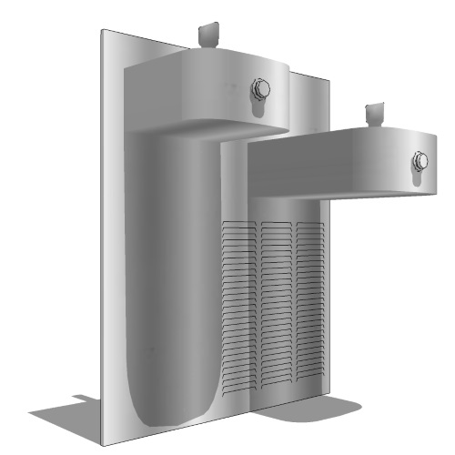 Model 1119.8B: ADA Vandal-Resistant Chilled Dual Wall-Mount Fountain Bundle