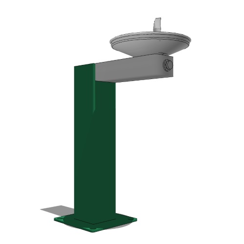 Model 3377: ADA Vandal-Resistant Outdoor Steel Pedestal Fountain - **This product is discontinued please use 3380 or 3602 as a replacement.**