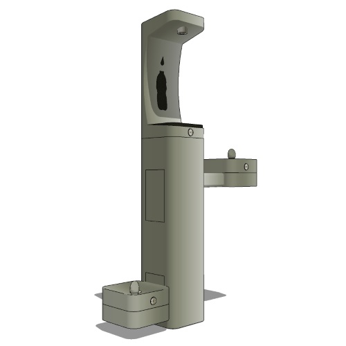 Model 3611: ADA Vandal-Resistant Outdoor Stainless Steel Bottle Filler and Fountain