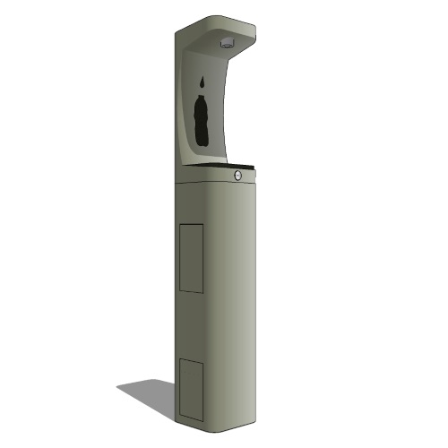 Model 3610: ADA Outdoor Vandal-Resistant Stainless Steel Pedestal Bottle Filler