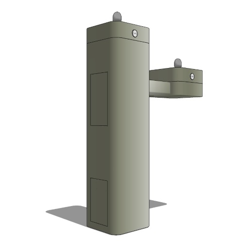 Model 3602FR: ADA Outdoor Freeze-Resistant Stainless-Steel Vandal-Resistant Fountain