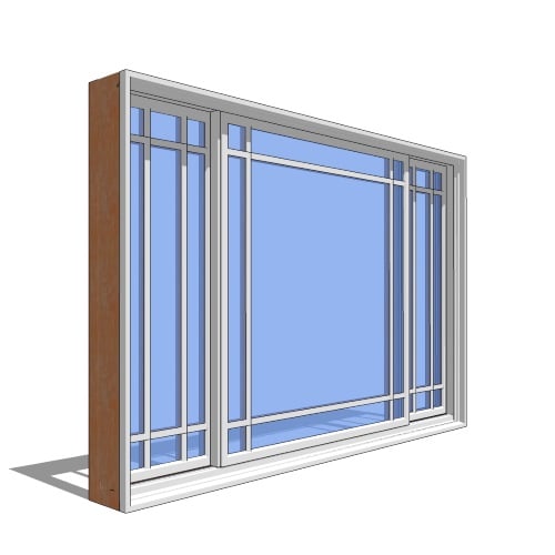 Premium Series™ Window Revit Object: Triple Slider