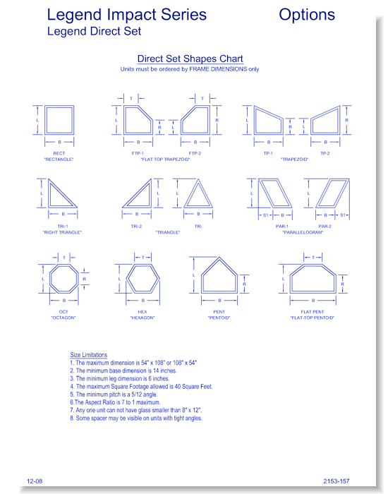 Legend Impact Direct Set: Elevations