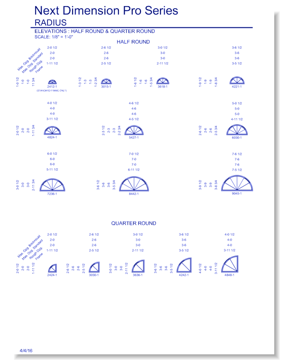 Next Dimension Pro Radius: Elevations
