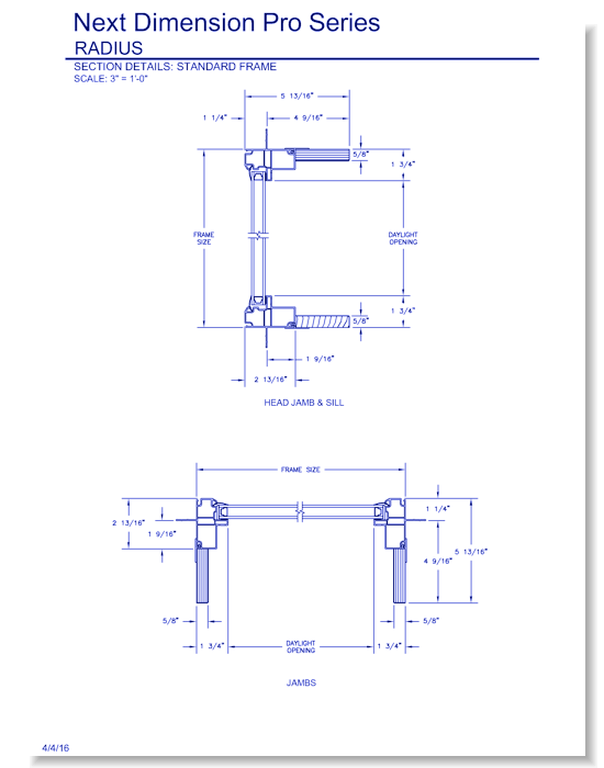 Next Dimension Pro Radius: Section Details