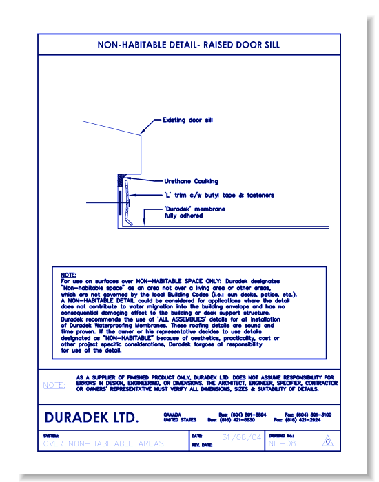Non-habitable NH-08 - Raised Door Sill