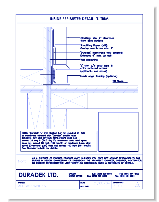 Inside Perimeter Detail IS-01 - L Trim