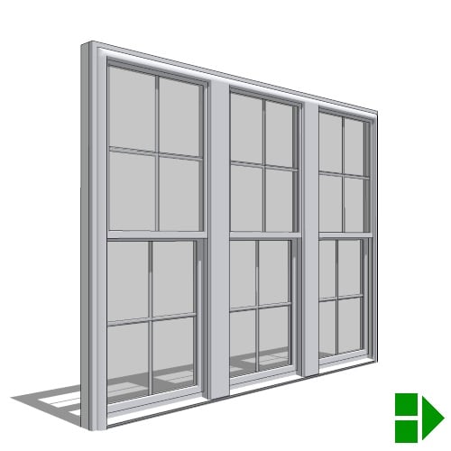 250 Series: Double-Hung Window, Triple