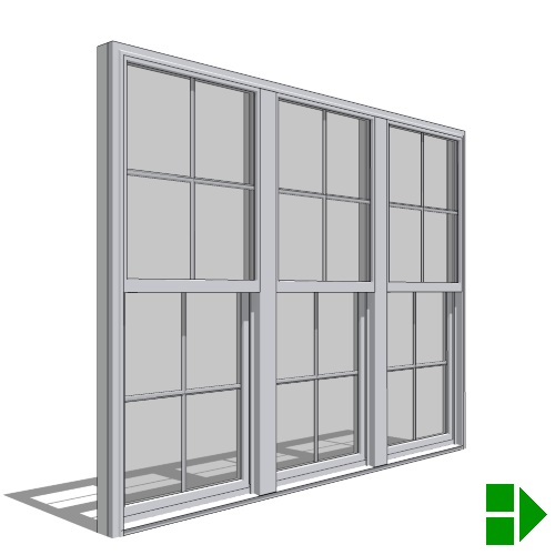 250 Series: Single-Hung Window, Triple