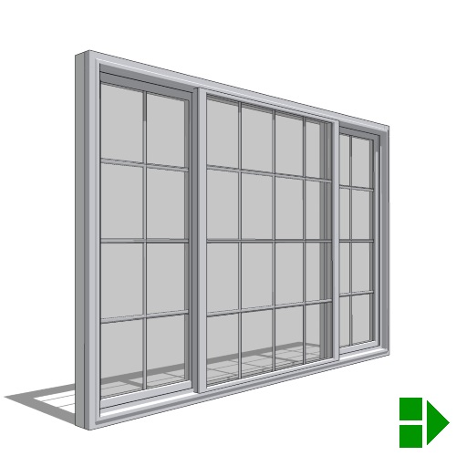 250 Series: Sliding Window, Vent Fixed Vent Operation, 1/4