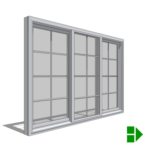 250 Series: Sliding Window, Vent Fixed Vent Operation, 1/3