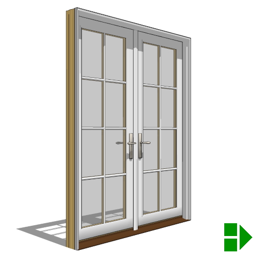 Lifestyle Dual-Pane Series: In-Swing Door, Double, Active-Passive Units