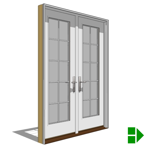 Lifestyle Triple-Pane Series: In-Swing Door, Double, Active-Inactive Units