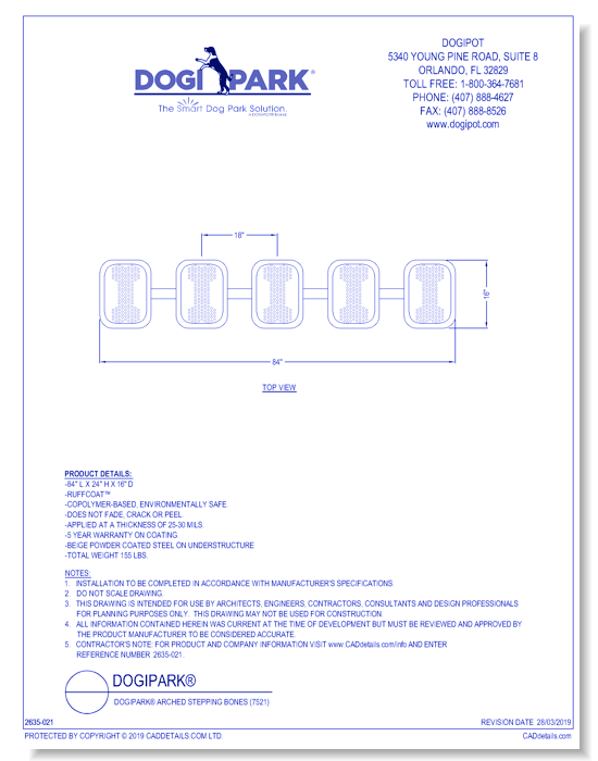 DOGIPARK® Arched Stepping Bones ( 7521 )