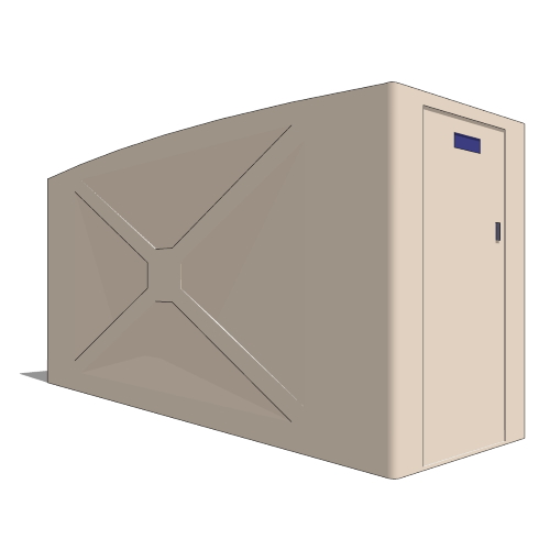 Bike-Shell™ Model 301WL-ECO (1 Door / 2-3 Bike Capacity Rectangular Unit)