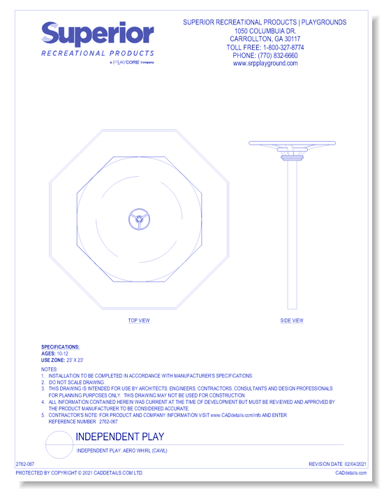 Freestanding Play: Aero Whirl (CAWL)