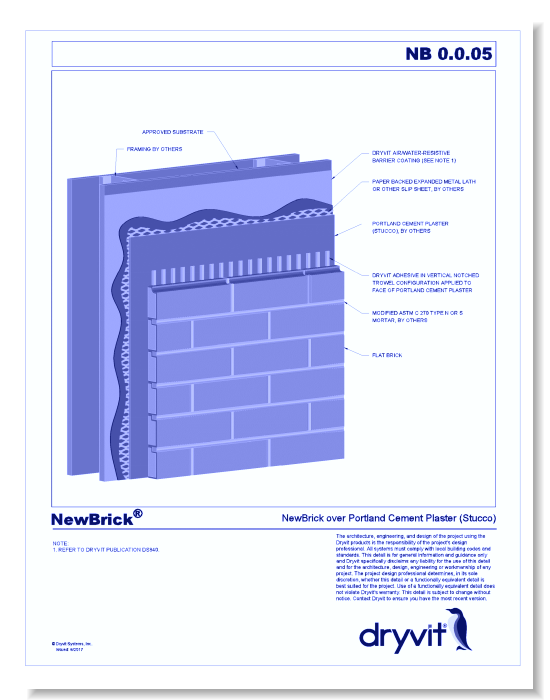 NewBrick® System: NewBrick Over Portland Cement Plaster 