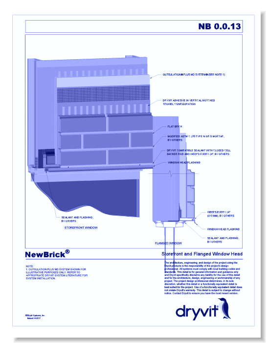 NewBrick® System: Storefront and Flanged Window Head 