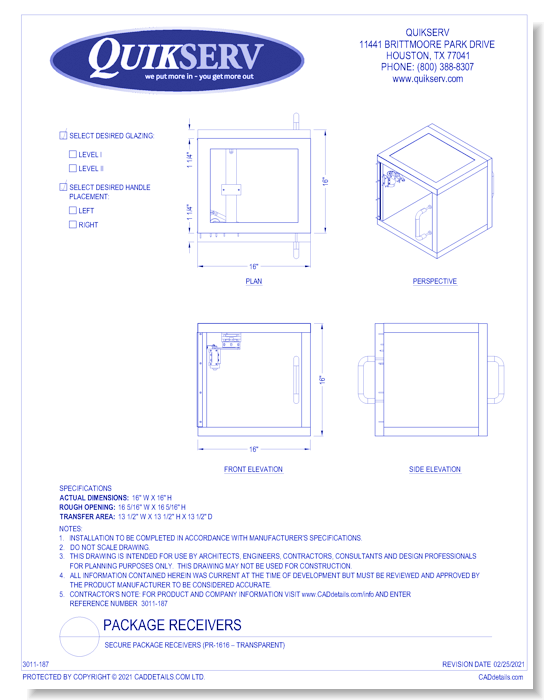 Transparent, Secure Package Receivers – 3 Sizes