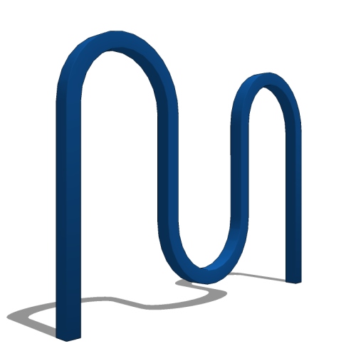 Capitol Square Bike Rack: 5 Bike, Surface or In Ground Mount