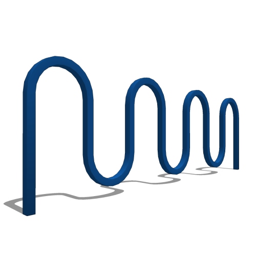 Capitol Square Bike Rack: 9 Bike, Surface or In Ground Mount