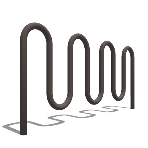 Heavy Duty Winder Bike Rack: 9 Bike, Surface or In Ground Mount
