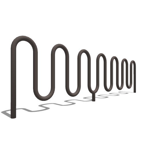Heavy Duty Winder Bike Rack: 15 Bike, Surface or In Ground Mount