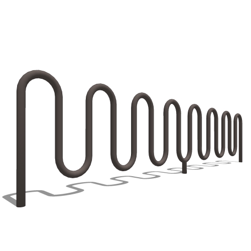 Heavy Duty Winder Bike Rack: 17 Bike, Surface or In Ground Mount