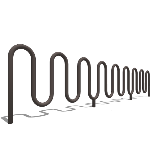 Heavy Duty Winder Bike Rack: 19 Bike, Surface or In Ground Mount