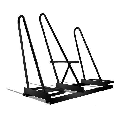 Shark Up Bike Rack: 3 Bike, Single Sided (Park One Side)