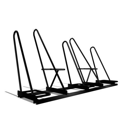 Shark Up Bike Rack: 5 Bike, Single Sided (Park One Side)