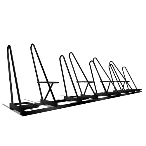 Shark Up Bike Rack: 9 Bike, Single Sided