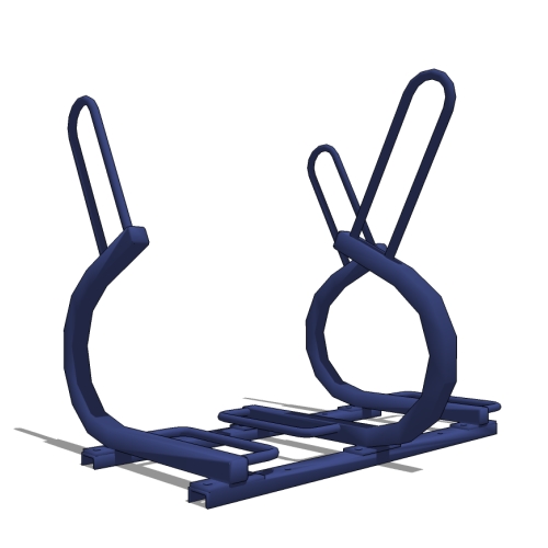 Sentry Bike Rack: 3 Bike, Double Sided (Park Both Sides)