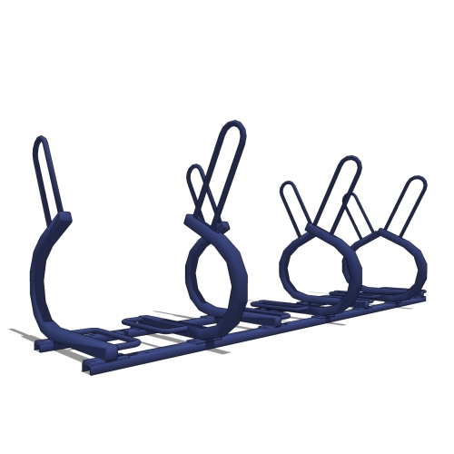 Sentry Bike Rack: 7 Bike, Double Sided (Park Both Sides)