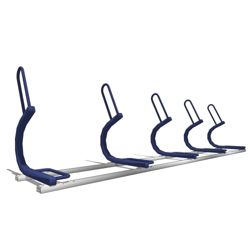 Sentry Bike Rack: 5 Bike, Single Side (Park One Side)