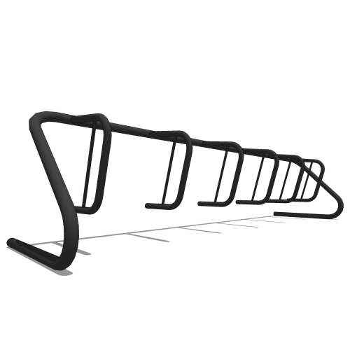 Spartan Bike Rack: 6 to 8 Bikes, Park One Side, Surface, Freestanding or In Ground Mount