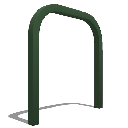 ‘U‘ Bike Rack: 2 Bike, Surface or In Ground Mount