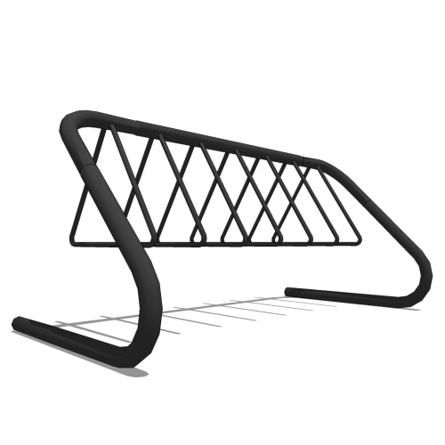 Triton Bike Rack: 10 Bike, Surface Mount