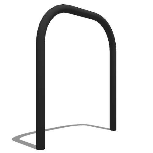 'U' Bike Rack: 2 Bike, Surface or In Ground Mount