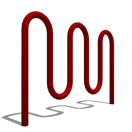 Winder-Plus Bike Rack: 7 Bike, Surface or In Ground Mount