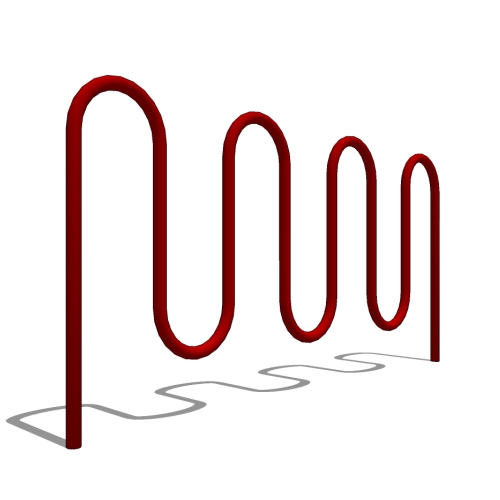 Winder-Plus Bike Rack: 9 Bike, Surface or In Ground Mount