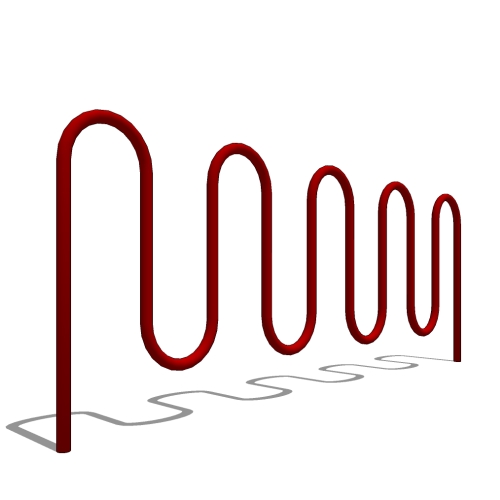 Winder-Plus Bike Rack: 11 Bike, Surface or In Ground Mount