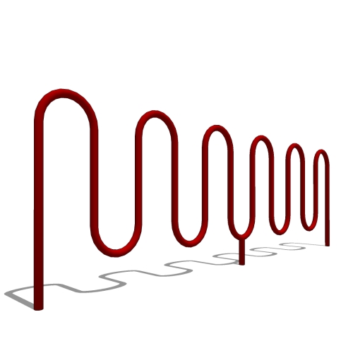 Winder-Plus Bike Rack: 13 Bike, Surface or In Ground Mount