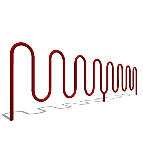 Winder-Plus Bike Rack: 17 Bike, Surface or In Ground Mount