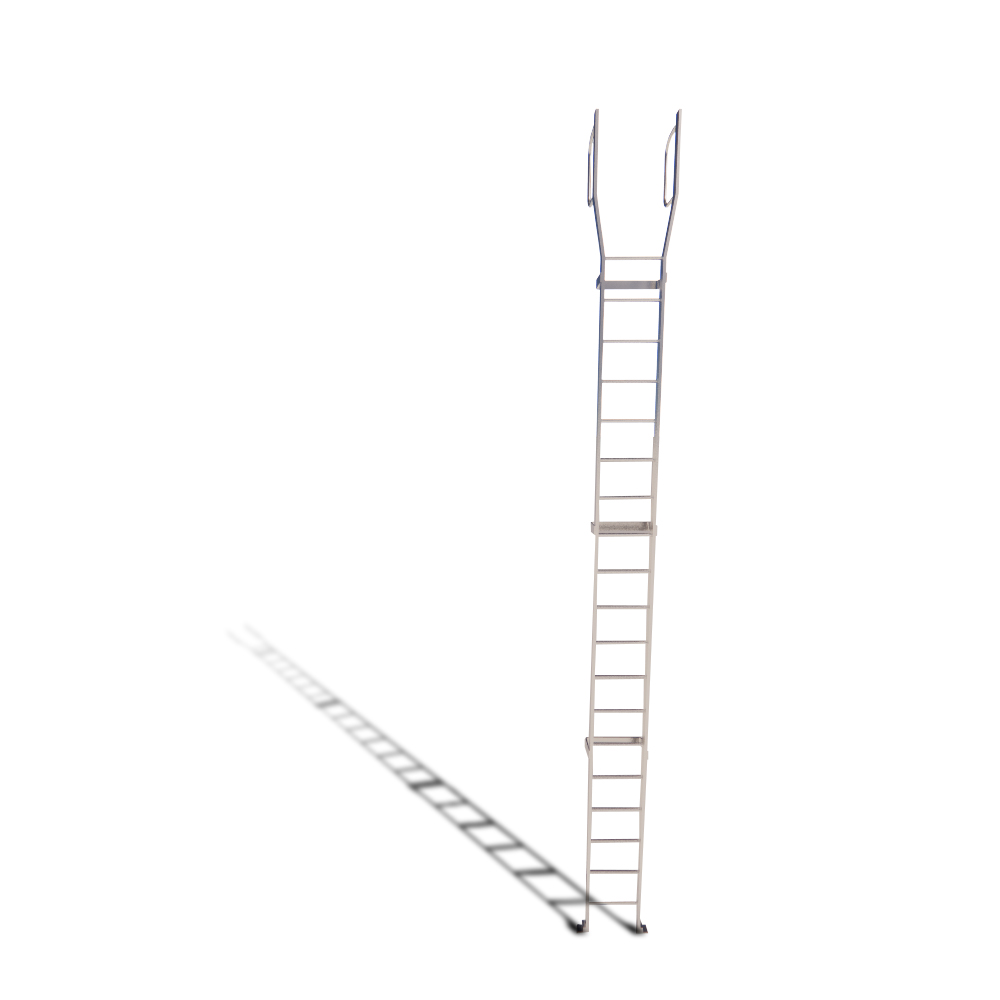 Exterior Roof Access Ladder: 561 Handrails Over Roof
