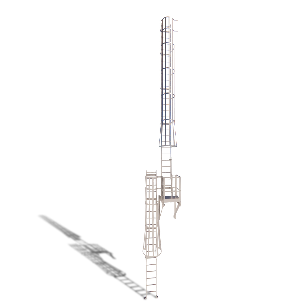 Cages & Platforms: 561SE-CP Side Exit with Rest Platform